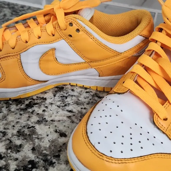 Nike Women's Sneakers Yellow and White - Picture 7 of 7